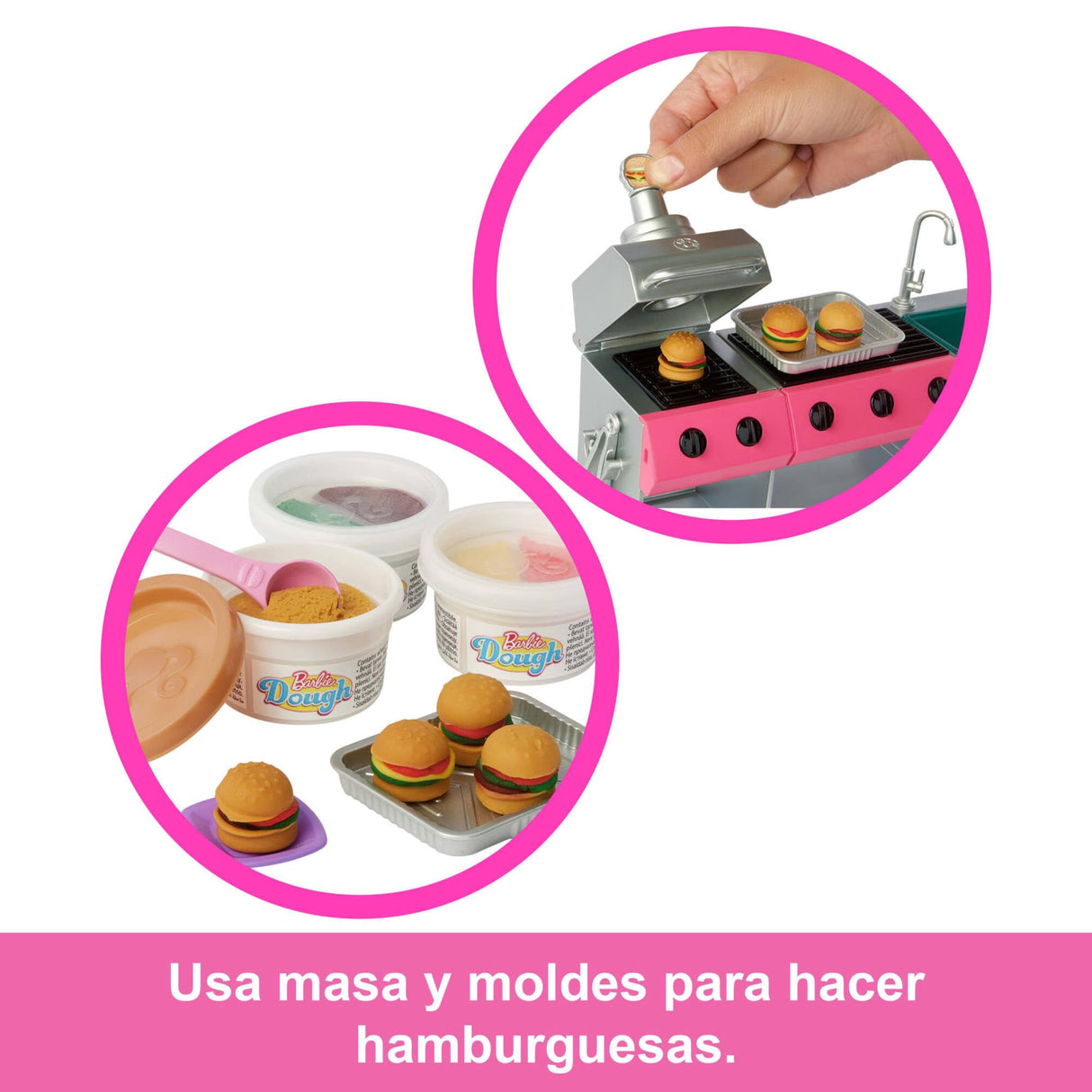 Barbie Súper Caravana DreamCamper Conjunto de juego con tienda de campaña en el techo, columpio, estanque de pesca, barbacoa con función de cambio de color y más de 60 accesorios, incluida masa, HRJ78