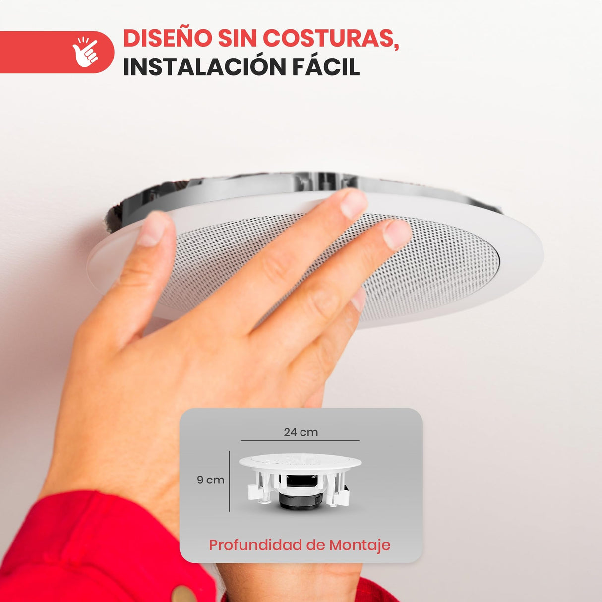 Pyle Altavoces Techo, Pared, 6.5”, 250W, Duales, Estereo, Agudos Ajustables, Rejilla Resistente
