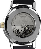 Timex Marlin Automatic - Reloj de 40 mm para hombre, correa de liberación rápida de dos piezas de cuero negro, esfera negra, caja de acero inoxidable TW2W33900
