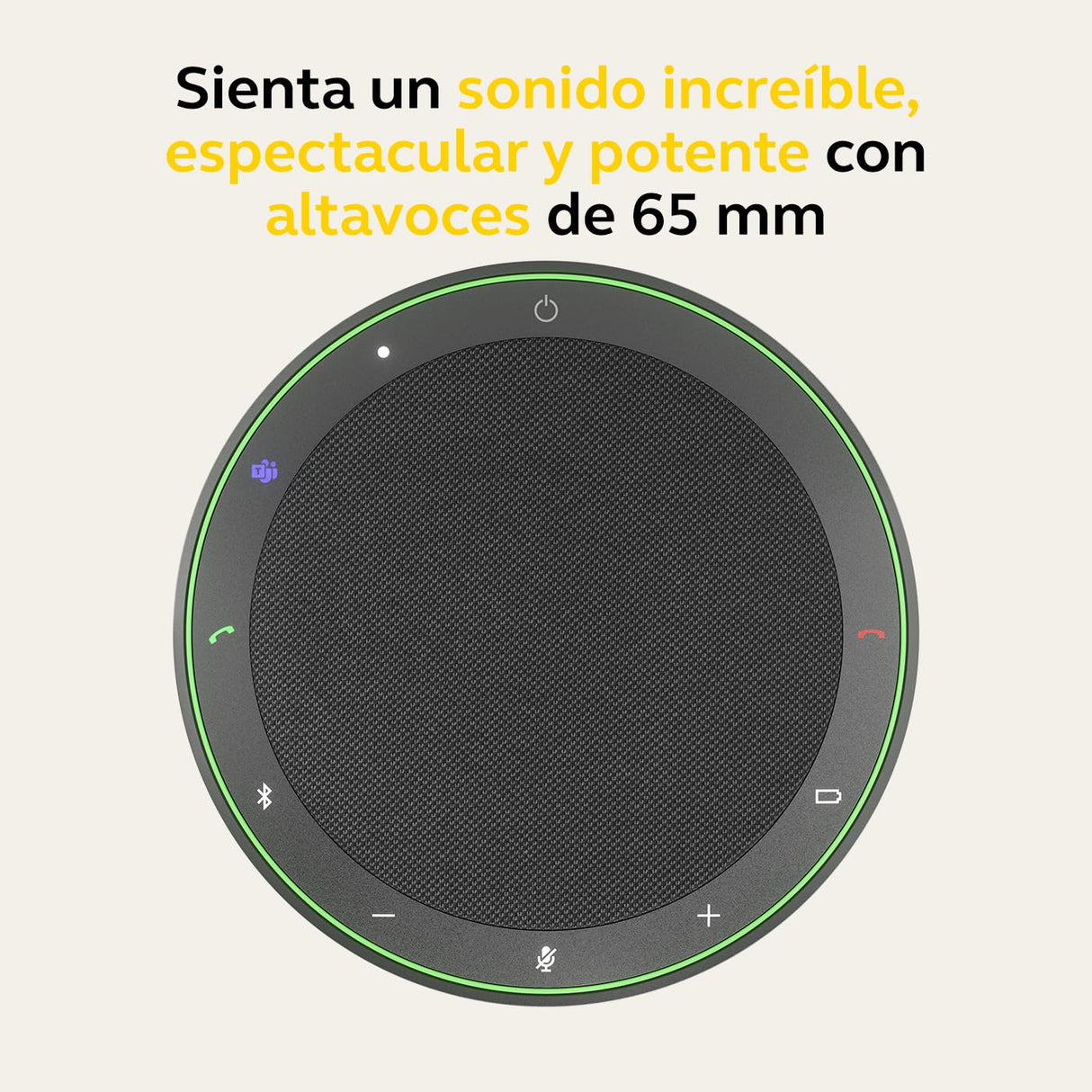 Jabra Speak2 75 Altavoz inalámbrico Bluetooth para el Trabajo, 4 micrófonos con cancelación de Ruido, Altavoces de 65 mm, Nueva función de conexión, USB-C, Microsoft Teams, Gris Oscuro
