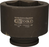 KS Tools 515.2156 Llave de vaso de impacto hexagonal de 1.1/2", 105 mm, corta
