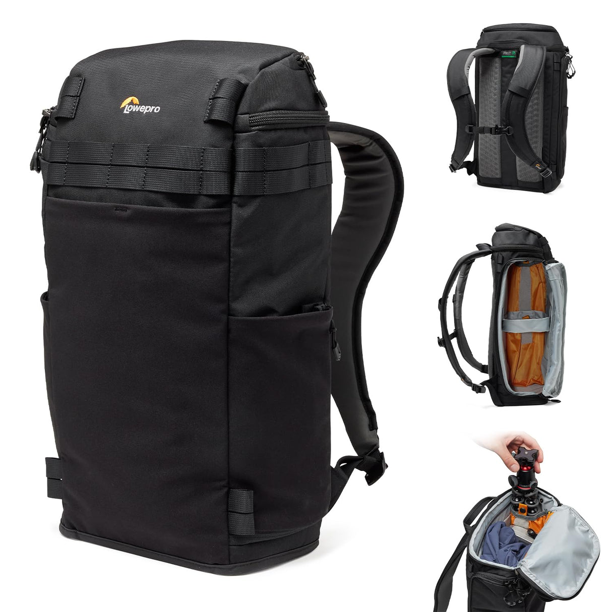 Lowepro ProTactic Lite BP 150 AW III Mochila de Portátil, Acceso Superior y Lateral, Bolsa Profesional Cámara, DSLR/Dron/Sin Espejo, Portátil 14", Cubierta Lluvia, Fotógrafo, Videógrafo, Volumen 25L