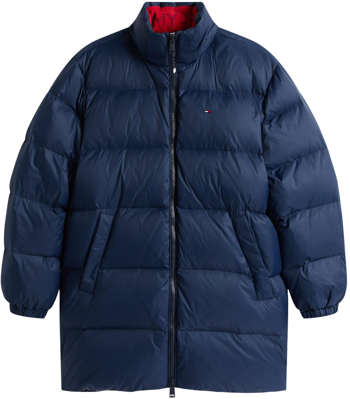 Tommy Jeans Cazadora Acolchada Hombre Essential Down Parka con Capucha, Azul (Dark Night Navy), M