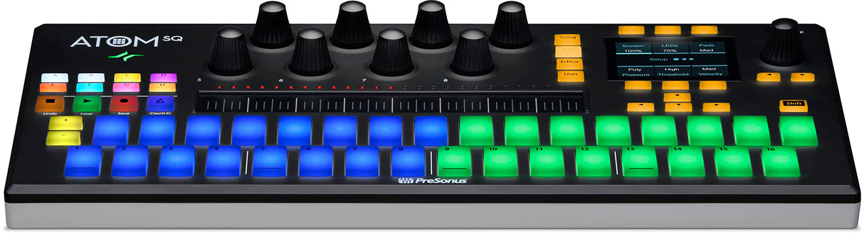 PreSonus ATOM SQ Teclado MIDI de Rendimiento, Multicolor
