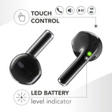 Music Sound, Spark - Auriculares TWS, Bluetooth, inalámbricos, Pantalla LED, Play Time 30 Horas, emparejamiento automático, Controles táctiles en los Auriculares, Rosa
