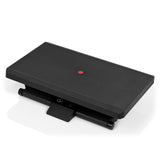 hjh OFFICE 721040 Reposapiés ergonómico PIEDINO Stripe Pro Negro, Soporte para pies con Altura Ajustable, Apoyapiés, Inclinable sin etapas