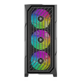 Xilence Xilent Breeze II X812.ARGB - Carcasa para Ordenador de Videojuegos (3 Ventiladores ARGB de 120 mm, 1 Ventilador PWM de 120 mm, Carcasa para Torre ATX, Panel Lateral de Cristal, Elegante Malla