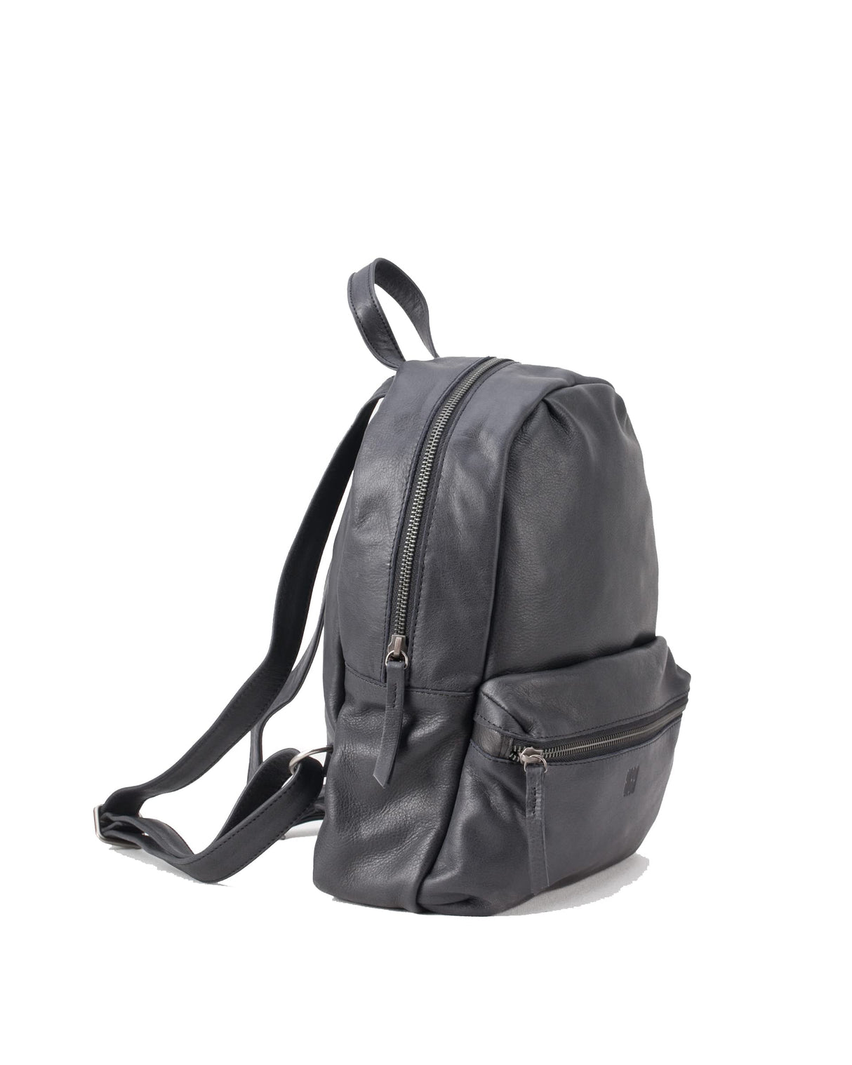 BIBA Bolso de Mujer de Cuero Genuino, Mochila Leather Jersey X JEX7L, Asa Larga, Cierre con Cremallera, Piel Bovina Legítima, Color Negro