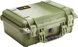 PELI 1450 Maleta protectora estanca de polipropileno para dispositivos electrónicos, cámaras, drones y más, IP67 estanca, 15L de capacidad, fabricada en Alemania, sin espuma, OD Green