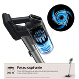 Samsung Aspirazione VS20T7531T1/ET, Samsung Jet 75 Turbo, plata negra, 4 accesorios