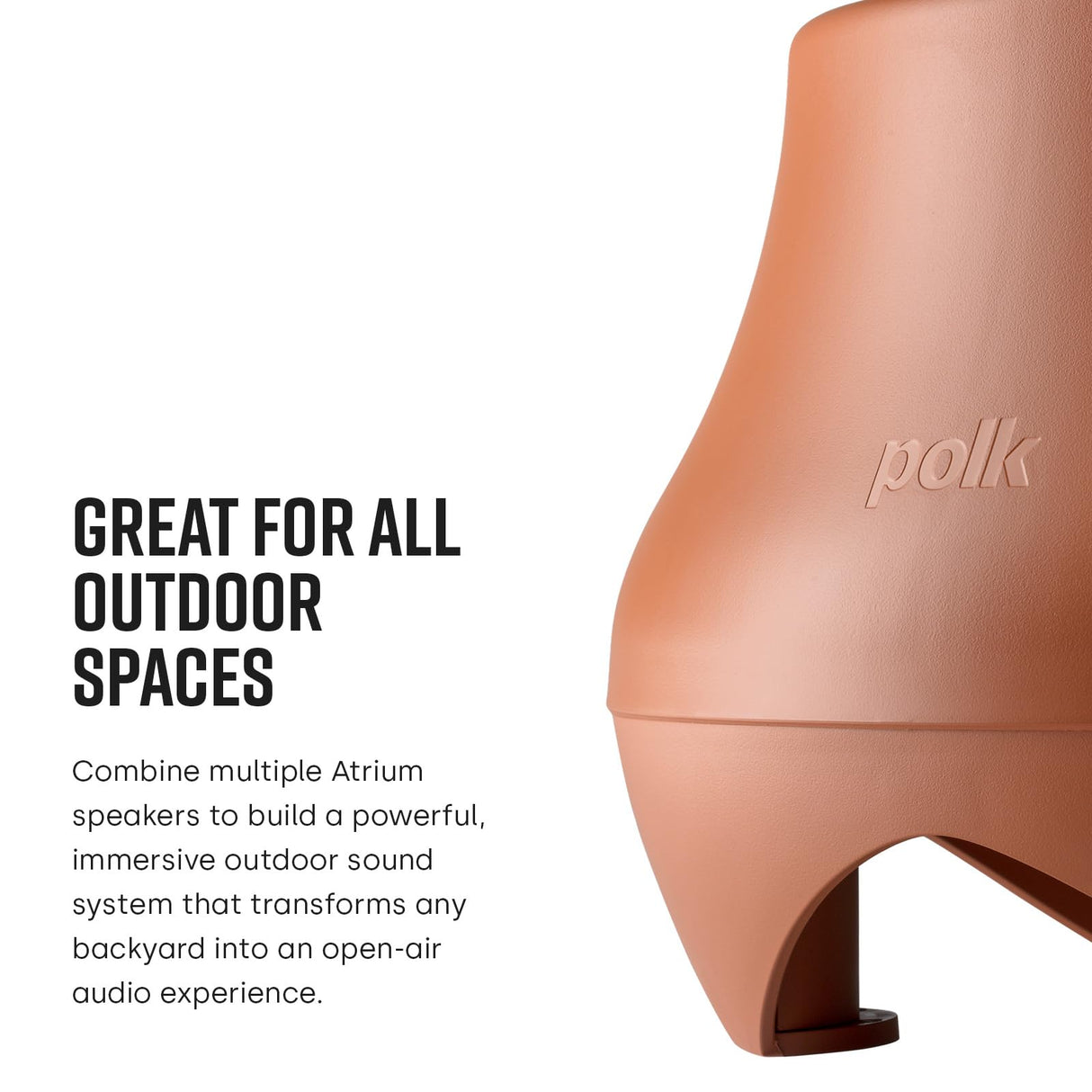 Polk Audio Atrium SUB100 Subwoofer pasivo para Exteriores, Cuenta con Controlador de Equilibrio dinámico de 10 Pulgadas de Largo Alcance,subwoofer de Disparo descendente, Durabilidad para Todo Tipo