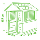 Smoby, Casita Infantil Sunny Playhouse, con 2 Ventanas y Puerta, Sólida y Robusta, para Niños a Partir de 2 Años, 7600810707