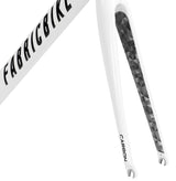 FabricBike Aero - Cuadro para Bicicleta Fixie, Fixed Gear, Single Speed, Cuadro de Aluminio y Horquilla de Carbono, 5 Colores, 3 Tallas, 2,145g (Talla M) (Glossy White & Black, M-54cm)