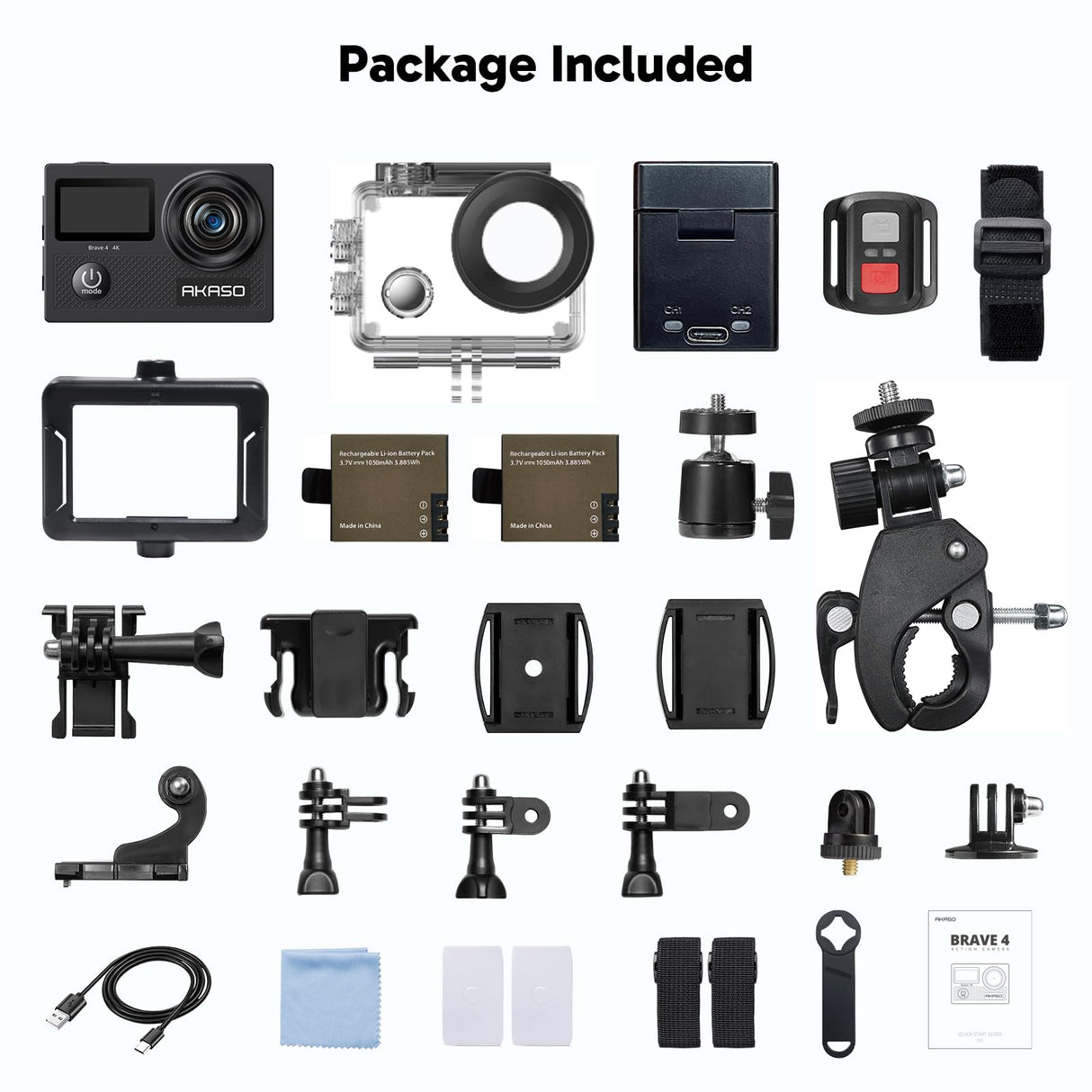 AKASO Brave 4 Cámara Deportiva 4K 20MP WiFi 5xZoom Camara de Accion