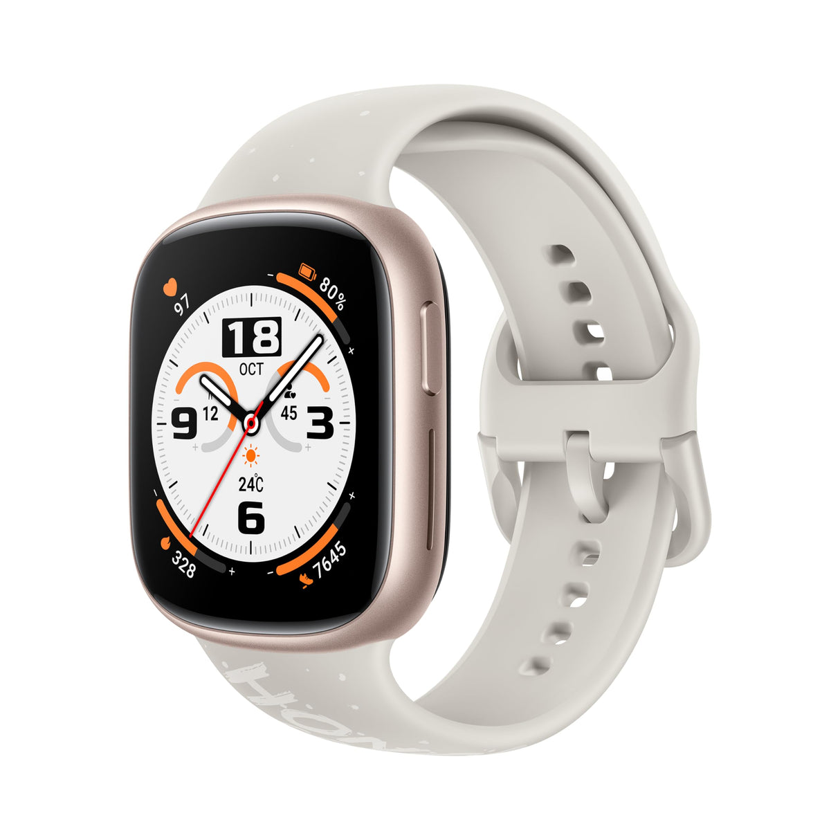 HONOR Watch 4 Smartwatch, Bluetooth Call, 1.75" AMOLED 60Hz Display, Silicone Strap for Men, 97 Workout Modes, 5ATM Waterproof, Heart Rate and Sleep Monitor, 14-Day Battery Longetivity