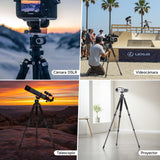 Rollei Rock Solid Alpha Mark III, 166cm Tripode Carbono Fotografia Trípode Profesional para Cámaras con Capacidad de Carga de 30kg Camera Tripod Negro con Rótula Ajustable para DSLR Videocámara