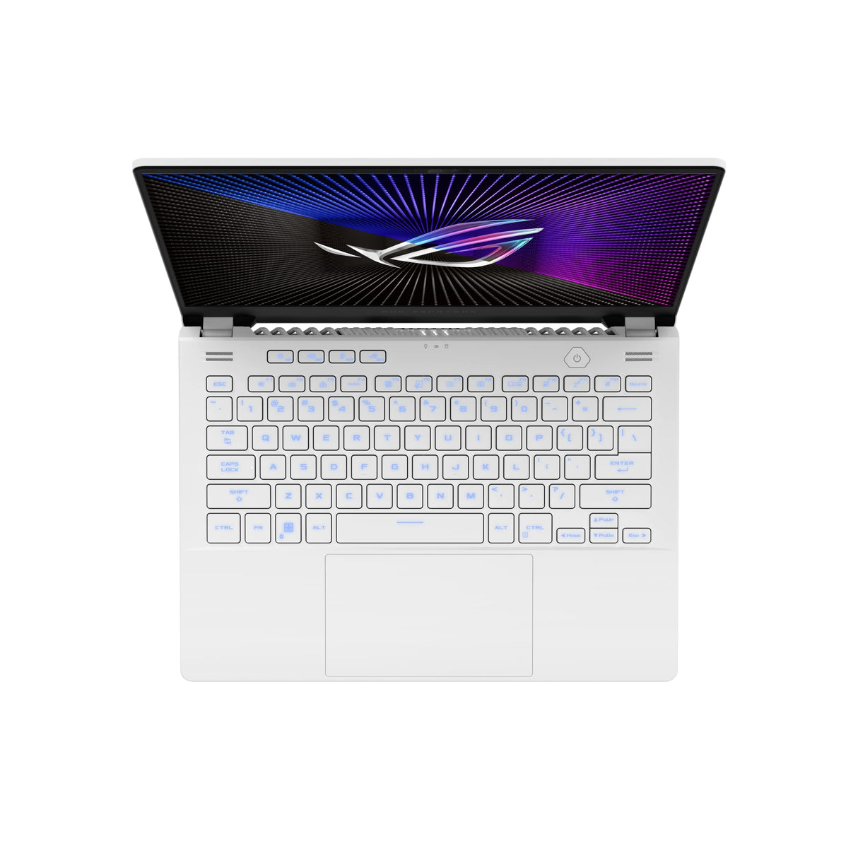 ASUS ROG Zephyrus G14 Laptop | 14" 2.5k WQXGA 165Hz/3ms 16:10 Display | AMD R9 7940HS | 32 GB RAM | 1TB SSD | NVIDIA RTX 4070 | Windows 11 | Teclado QWERTZ | Luna Light White Mini LED Verter sion