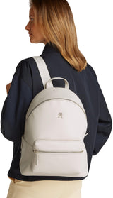 Tommy Hilfiger Mochila Mujer Logotape elegante, Beige (Sugarcane), Talla Única
