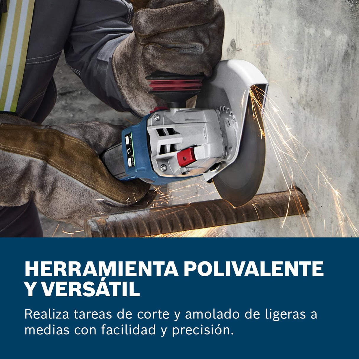 Bosch Professional 18V System amoladora angular a batería GWS 18V-11 S (diámetro del disco de 125 mm, incl. 2 baterías GBA 5.0Ah, cargador GAL 1880, L-BOXX)