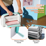 VEVOR Máquina Troqueladora Apertura de Ancho de 226 mm Máquina de Troquelado y Estampado Manual con 8 Troqueles, 10 Cartulinas y 1 Carpeta A6 Juego Completo para Decoración Álbum Tarjetas Manualidades