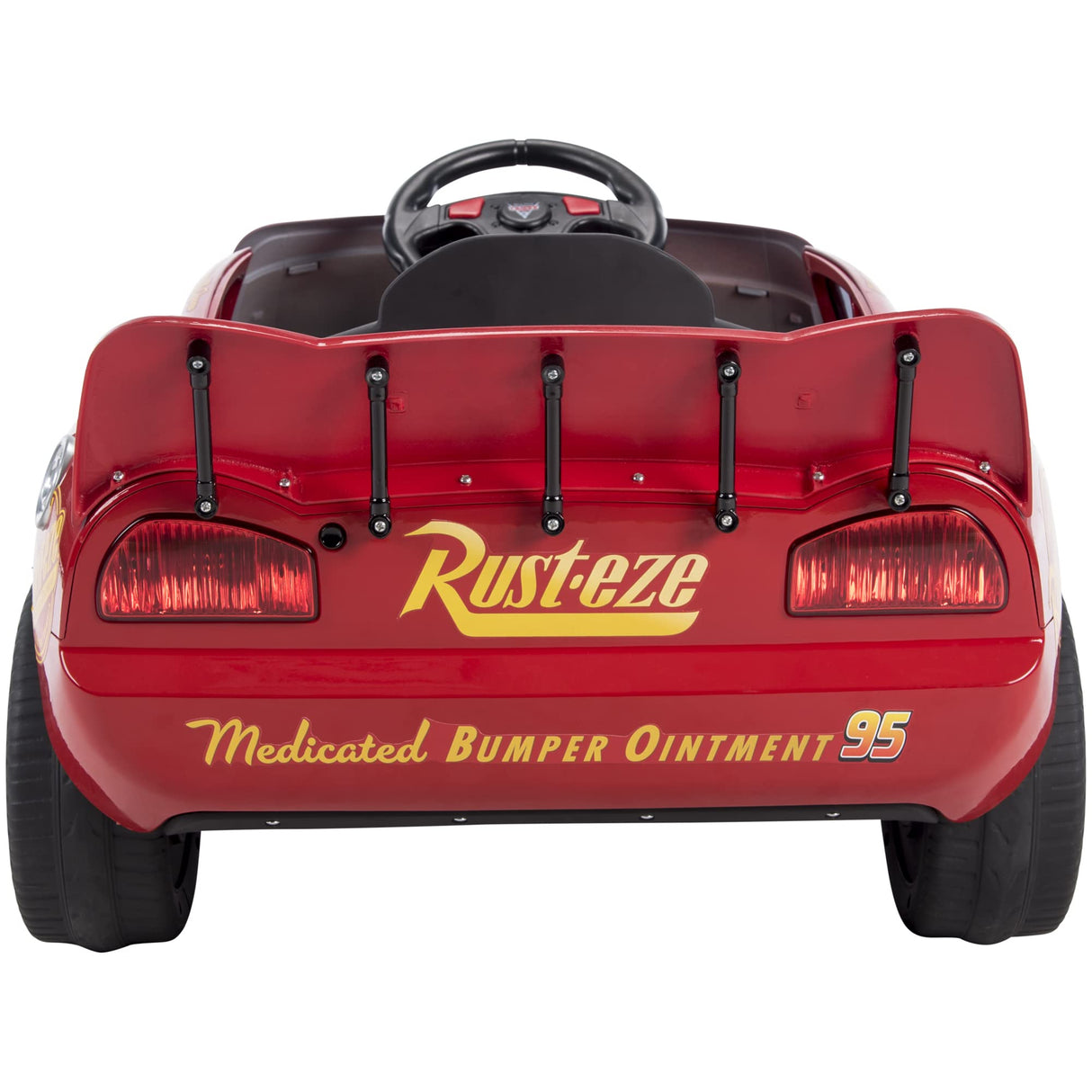 Huffy Disney Cars Lightning Mcqueen Coche eléctrico para niños 3-5 años - Coche 6v con Luces de Trabajo y Sonido