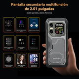 Blackview Xplore1 5G Movil Irrompible con Pantalla Secundaria, 20000mAh, Dimensity 7050 Movil Resistente, Android 15, 36GB+256GB/2TB, 50MP+64MP+20MP Nocturna, 6,78" 120Hz,170lm/NFC/WIFI 6/AI/Naranja