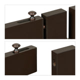 Relaxdays Barrera Seguridad Niños, Valla Protectora, Puerta, 92x206cm, Plegable, Cerca Protección Bebés, Perros, Marrón, Tablero de Fibras