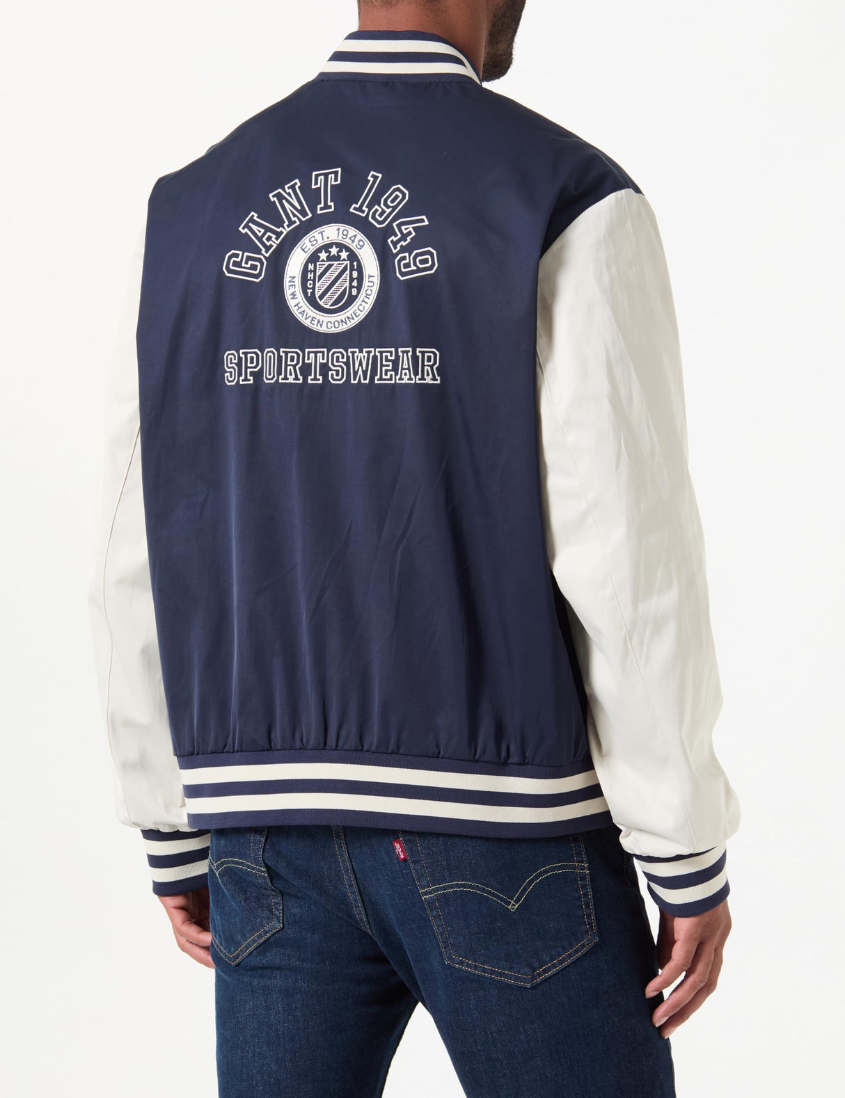 GANT Light Varsity Jacket Chaqueta, Azul Noche, S Hombres
