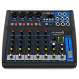 Audibax MG06 USB Mesa Mezclas 6 Canales con Bluetooth, MP3,USB Rec y Efectos