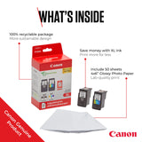 Canon Tinta y Papel Multipack - PG-560XL/CL-561XL Cartuchos de Tinta Genuinos 2 Pack (1 x Negro XL, 1 x Color XL) & Papel Fotográfico 4x6 (50 x Hojas)