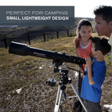 Celestron 21037 PowerSeeker 70EQ Telescopio refractor : incluye dos oculares, diagonal de imagen recta, lente Barlow de 3 aumentos, trípode ajustable en altura y bandeja de accesorios de lujo, negro