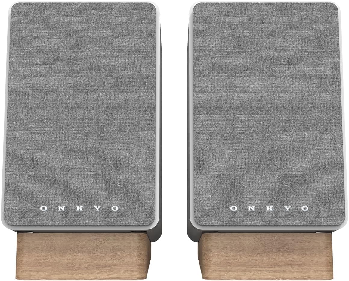 ONKYO Creator Series GX-30ARC Powered Speakers, White - 4" woofer, HDMI ARC, USB/C, Line/Phono, Optical Ports, Bluetooth 5.3 Audio connectivity