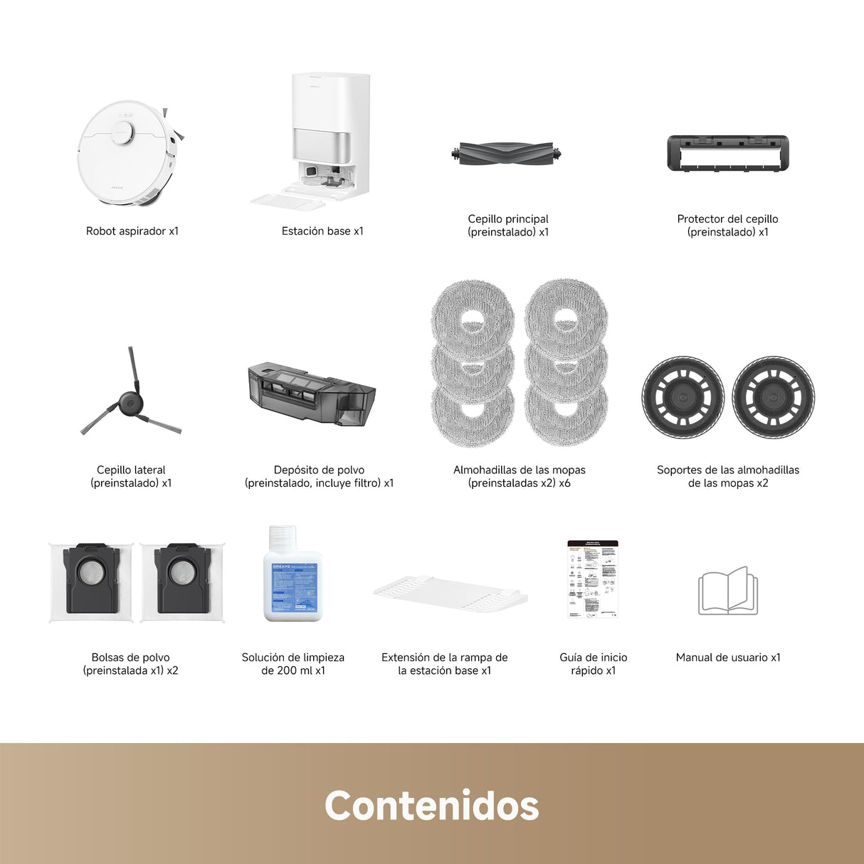 DREAME L10s Ultra Gen 3 Kit Robot Aspirador y Friegasuelos, Succión de 25.000Pa, Cepillo Lateral y Mopa Extensible, AceClean DryBoard y Autolimpieza Automática de Mopa, Secado con Aire Caliente