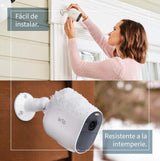 Arlo Essential Camara Vigilancia WiFi Exterior 1080p HD, Camara Vigilancia WiFi Interior, Sensor de Movimiento, Alarmas Para Casa, Prueba Arlo Secure Incluida, Visión Nocturna, 3 Cámaras, Blancas