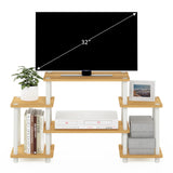 Furinno Turn-N-Tube No Tools Entertainment Center, Beech/White