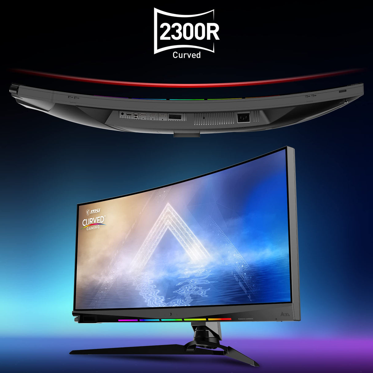 Msi Optix MEG381Cqr Plus - Monitor Gaming Curvo 2300R de 37.5”, G-SYNC, 3840X1600 (Wqhd), Rapid Ips, 600 Nits, Tasa De Refresco 175Hz, Tiempo de Respuesta 1Ms, Negro
