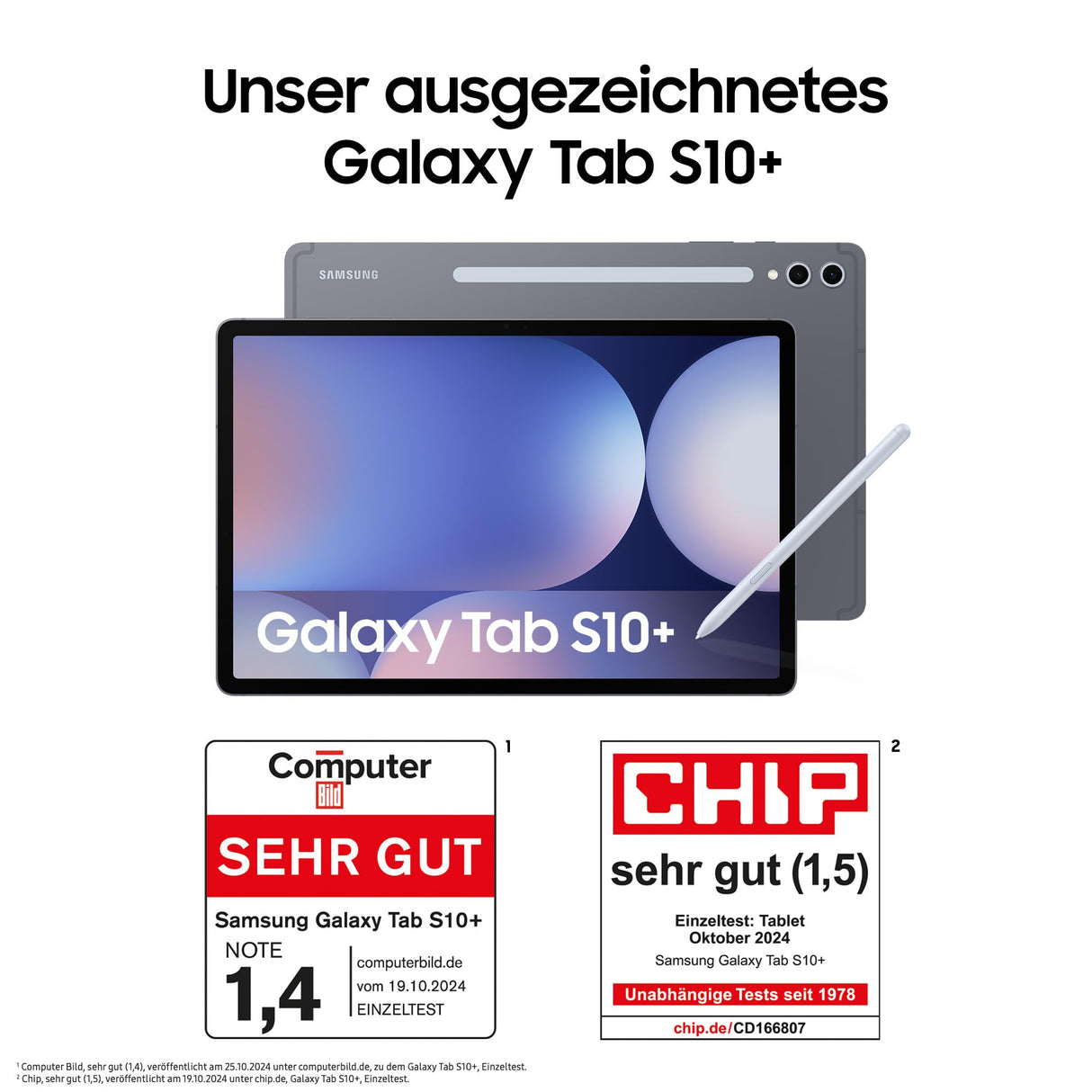 Samsung Galaxy Tab S10+ AI Tablet Android, 12 GB de RAM, 256 GB de Memoria, Pantalla AMOLED, Revestimiento antirreflectante, Incluye S Pen, WiFi, Moonstone Gray, 36 Meses de garantía del Fabricante
