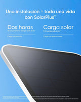 eufy Security SoloCam S340 3K Camara vigilancia WiFi Exterior Solar, Camara vigilancia WiFi Exterior, vigilancia de 360°, Wi-Fi 2,4 GHz, sin cuotas mensuales, Compatible con HomeBase 3