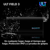 Sony ULT Field 3 - Altavoz Bluetooth portátil con ULT Power Sound, batería de 24 Horas, IP67, Resistente al Agua, al Polvo y a los Golpes, Correa Desmontable para el Hombro, Compacto - Negro