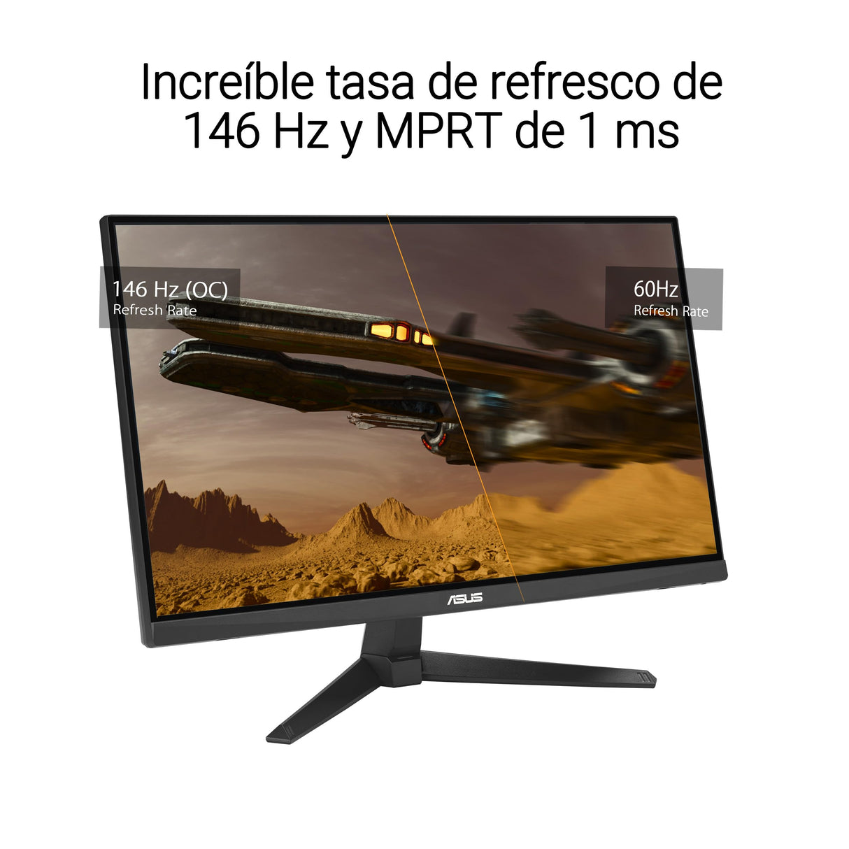 ASUS TUF Gaming VG249QE5A Monitor Gaming de 23.8", Full HD (1920 x 1080), overclocking a 146 Hz, IPS, ELMB Sync, MPRT de 1 ms, Altavoces estéreo, Variable Overdrive, DisplayWidget Center