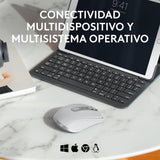 Logitech MX Anywhere 3S for Business, ratón inalámbrico, Compacto, 8000 dpi, Desplazamiento MagSpeed, Clic Discreto, Bluetooth, conexión Logi Bolt Segura, para Windows/Mac/Chrome/Linux - Gris Claro