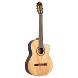 ORTEGA Performer Series Guitarra acústica-eléctrica de cuerdas de nailon 4/4 cuello medio - + bolsa, RCE158MN