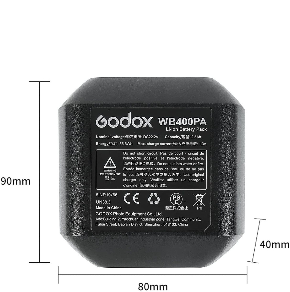 Batería Godox AD400 Pro