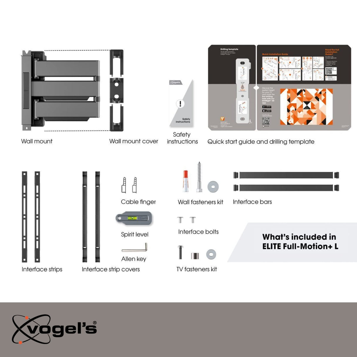Vogel's Elite TVM 5645 Soporte TV Giratorio y Ultrafino para TV de 40 a 77 Pulgadas, Peso máx. de 45 kg, Gira hasta 180°, Soporte de TV Full-Motion, Máx. VESA 600x400, Compatibilidad Universal