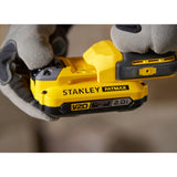 STANLEY FATMAX SFMCD711DSA-QW - Taladro Percutor 18V, Gama V20, 2 velocidades, Luz LED, Incl. juego de brocas y 50 piezas, 2 baterías recargables de 2,0 Ah, cargador y bolsa de herramientas