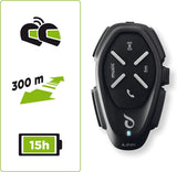 INTERPHONE Link HD - Doble – Intercomunicador para Casco de Moto, estéreo, Alta fidelidad, 40 mm, Uso piloto – piloto, Distancia 300 m, autonomía 20 Horas, GPS, TFT, Impermeable IPX67