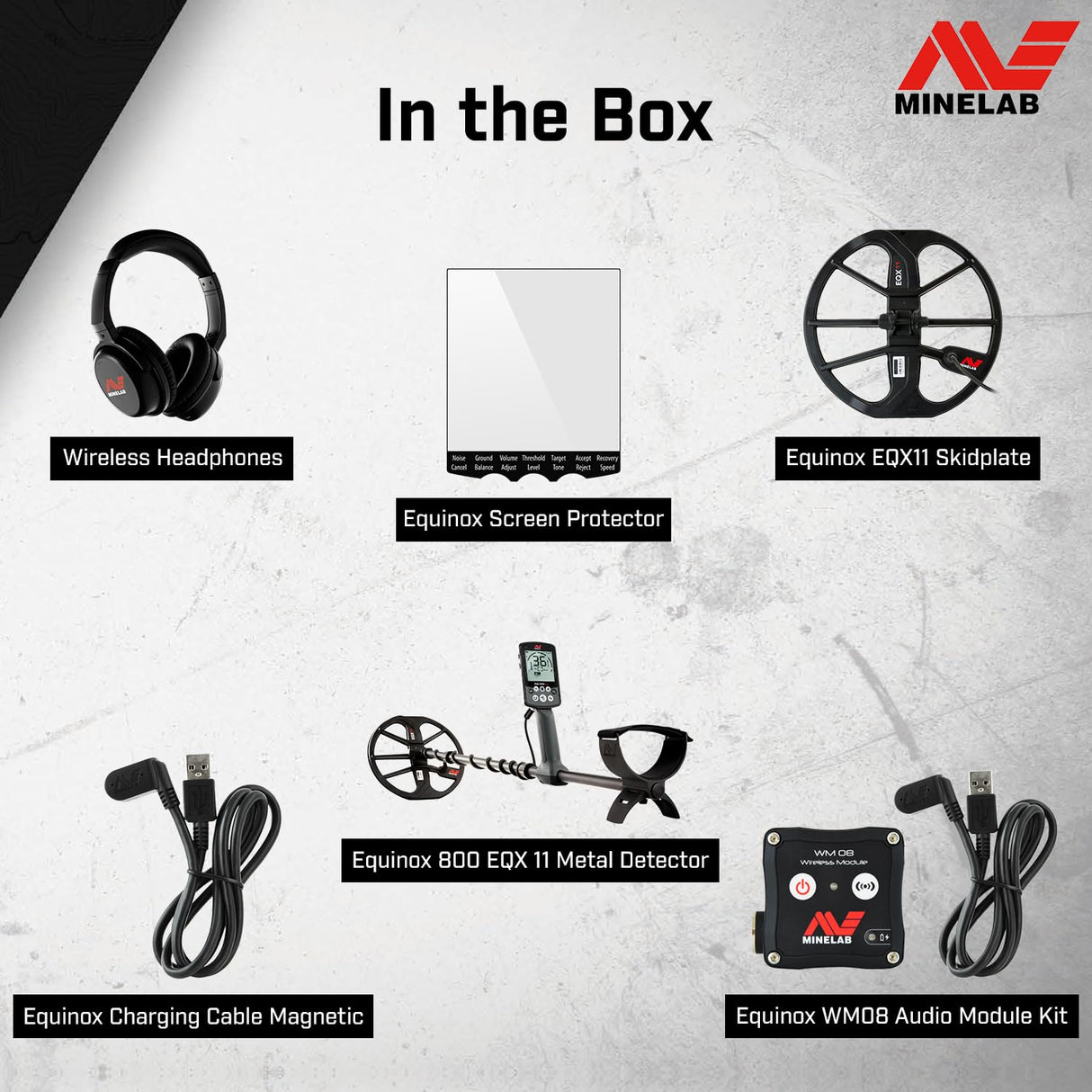 MINELAB Equinox 800 Detector de Metales multifrecuencia Impermeable para Adultos con Bobina Inteligente EQX 11" Doble D (4 Modos de detección, Auriculares inalámbricos incluidos)