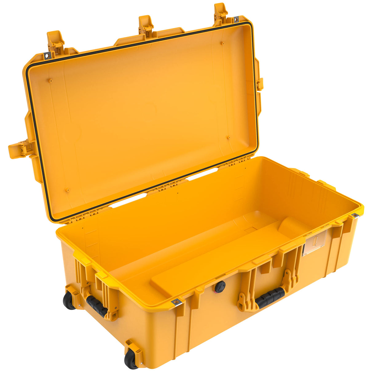 PELI 1615 Air LMaleta trolley ultra resistente y ligera para cámaras y sistemas ópticos, estanca e impermeable al polvo, 71L de capacidad, fabricada en EE.UU., sin espuma, color amarillo