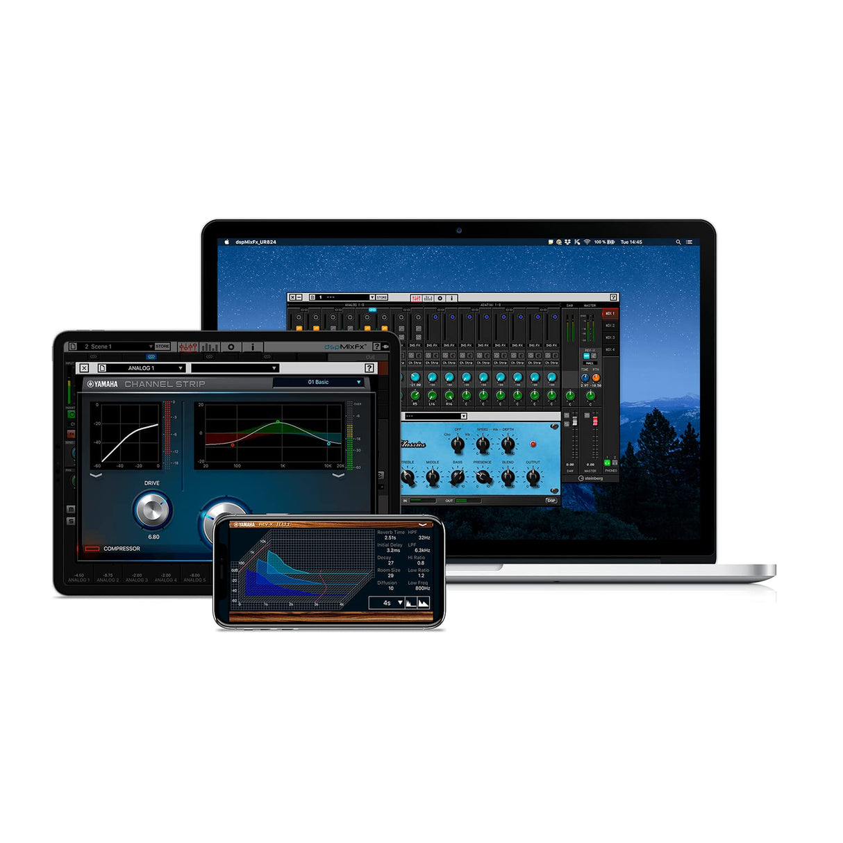 Steinberg UR-RT2 EU Interfaz de audio móvil con sonido profesional (con transformador RND, resolución de audio de 24 bits/192 kHz, preamplificador de micrófono, incl. Cubase AI, Cubasis LE y dspMixFx)