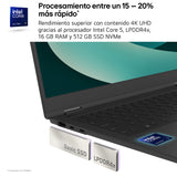 LG gram 16Z90RU-G.AA55B Portátil Ultraligero 16 Pulgadas, IPS WQXGA, Intel Core i5-1334U (10 núcleos), 16GB RAM, 512GB SSD, 1.199 kg, Intel Graphics, Batería hasta 23.5h, Windows 11 Home, Negro